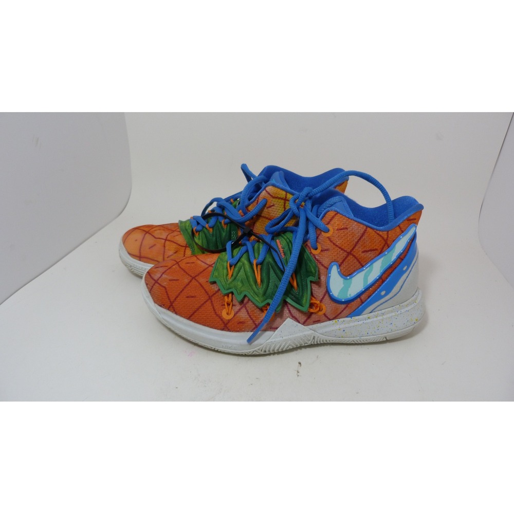 Nike Kyrie 5 SpongeBob Pineapple House Orange Blue CJ6951-800 Kids Size 4Y